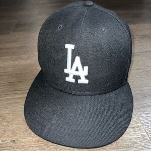 New Era Black 59FIFTY Fitted LA Dodgers hat